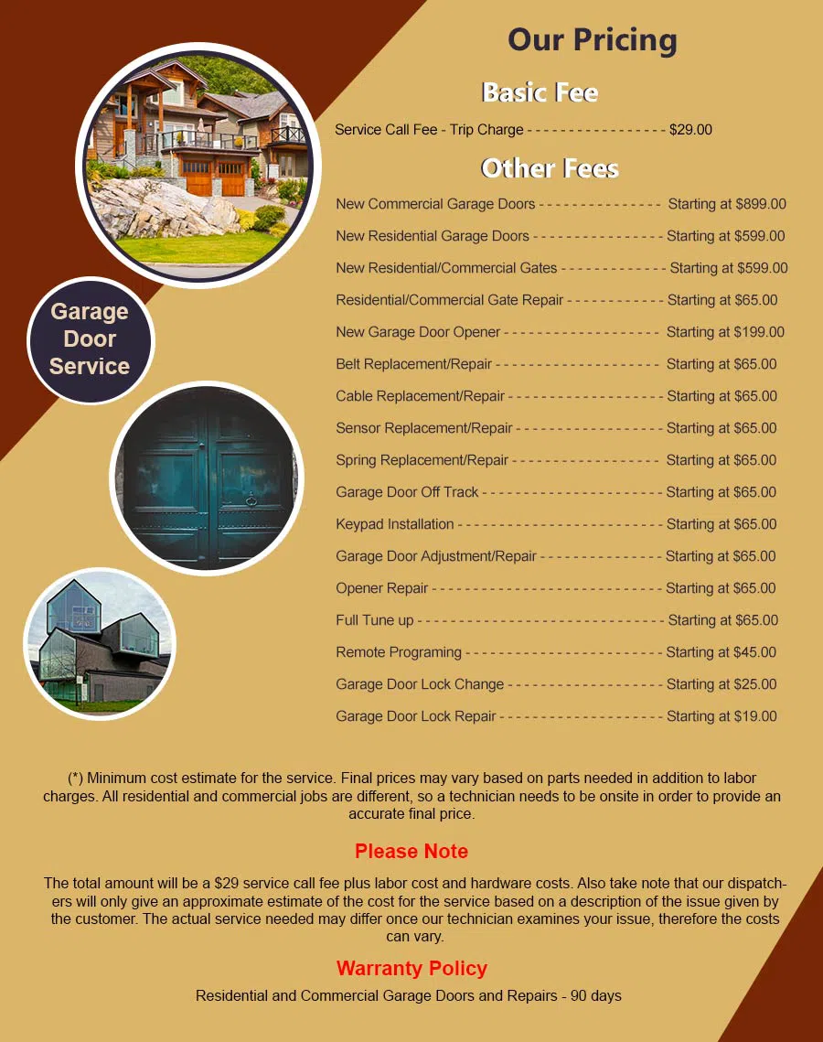 5 Star Garage Doors Auburn, WA 253-332-5697 - pricelist6