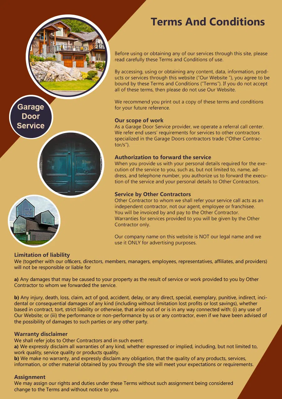 5 Star Garage Doors Auburn, WA 253-332-5697 - terms6